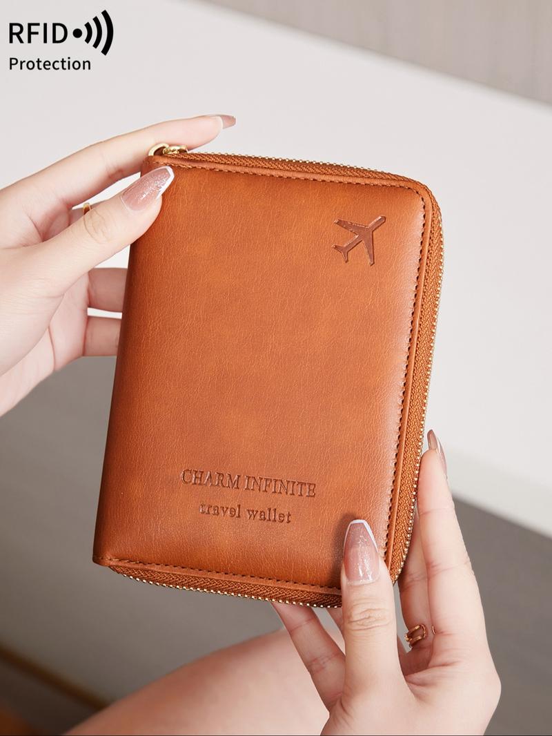 Simple Plain Color Passport Holder with Card Slots, Rfid Protection Multi-functional Passport Protective Cover, Casual Durable  Travel Wallet for Women & Men, Travel Document Holder, Card Organizer, Travel Essentials