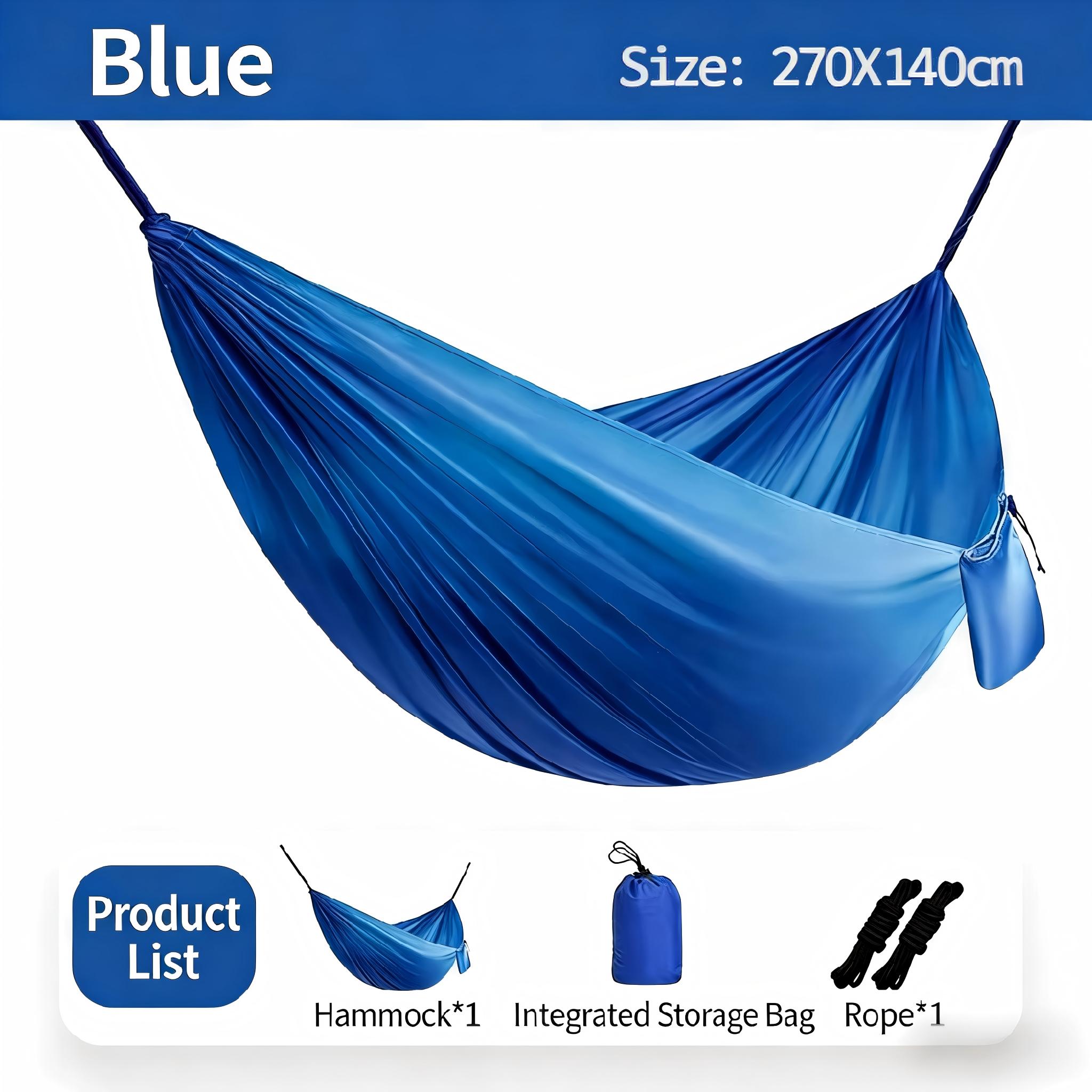 Ultra-Light Portable Hammock (270cm X 140cm), Camping Outdoor Essential Gear, Anti-Tip Load Design, Quick-Dry Breathable Travel Hammock