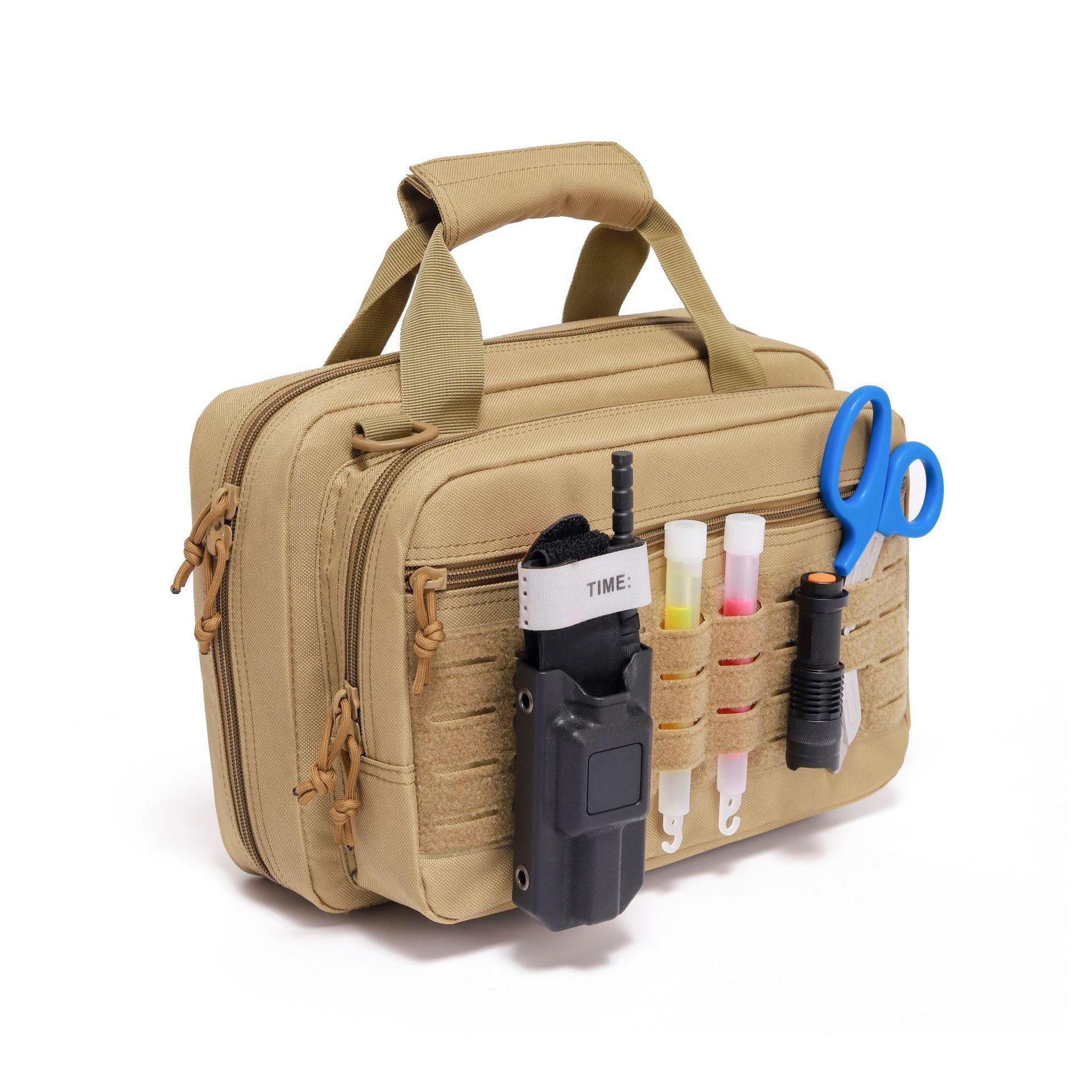Military fans outdoor portable multi-functional handbag leisure sports anti-splashing diagonal span bag storage bag tactical pistol bag