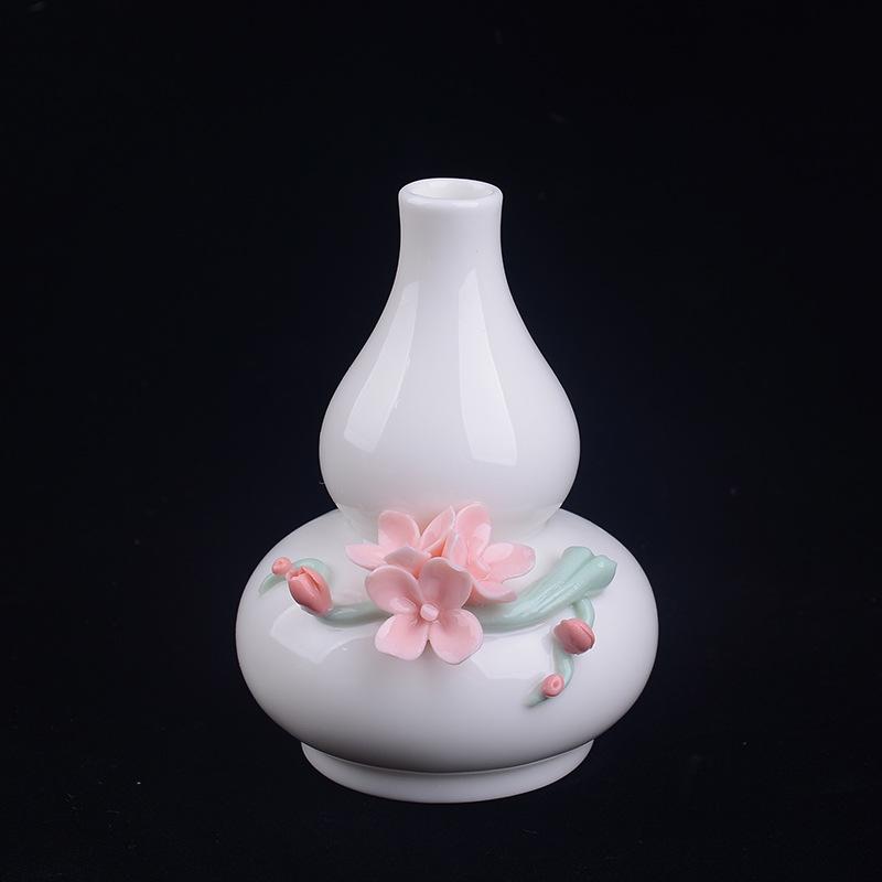 Handmade Ceramic Gourd-Shaped Vase, Gourd-Shaped Ceramic Flower Vessel, Creative Home Ceramic Decoration