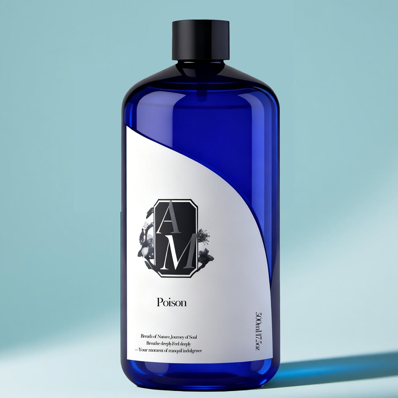 Posion Scent 500ML Water-Based Aromatherapy Essential Oil, Reed Diffuser Refill Liquid, Home Indoor Air Freshener, Bathroom Fragrance Therapy