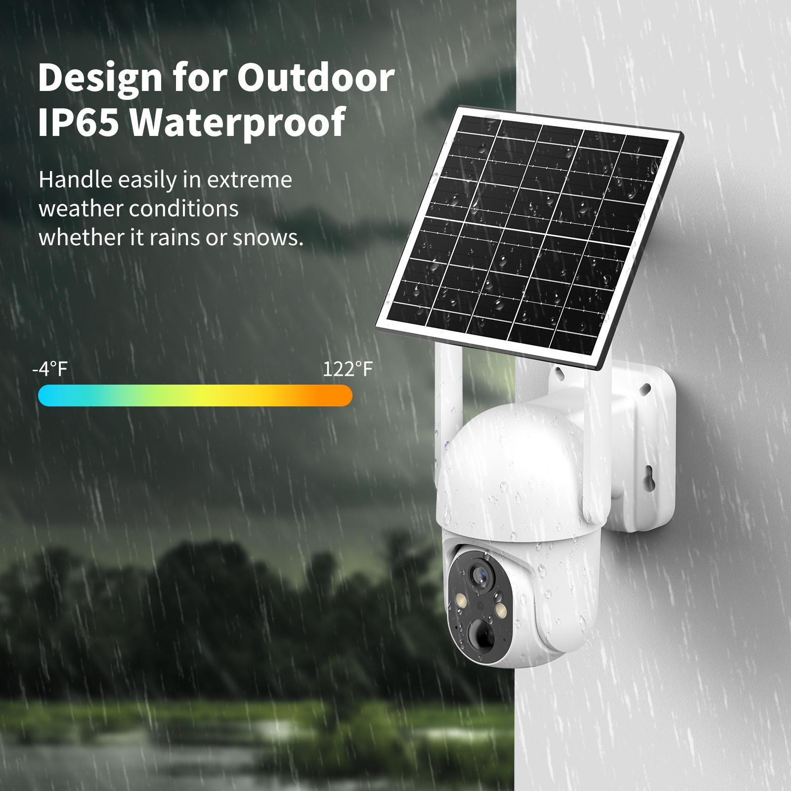 4G LTE Cellular Solar Surveillance Security Camera – 2K HD Video 360° View,NoWiFi, Remote APP Controlled,WaterProof,MotionActivated, NightVision, 4GData Card Included (Data refill is required for Unlimited 4G data usage) Connection