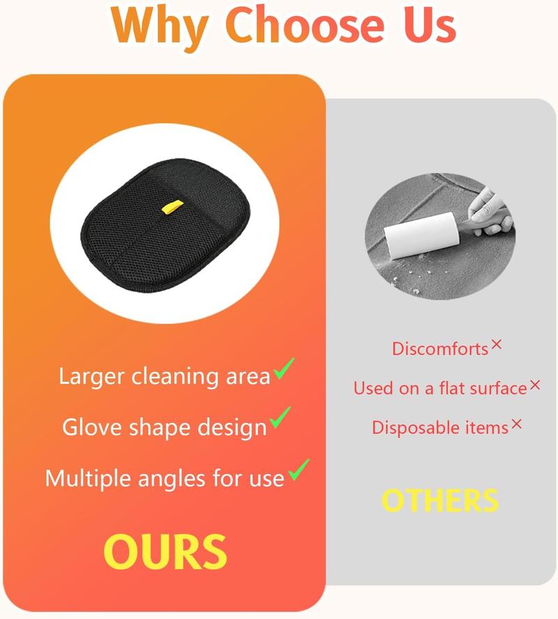 Pet Hair Removal Glove - Static Tech for Cats/Dogs & Furniture! Washable & Reusable