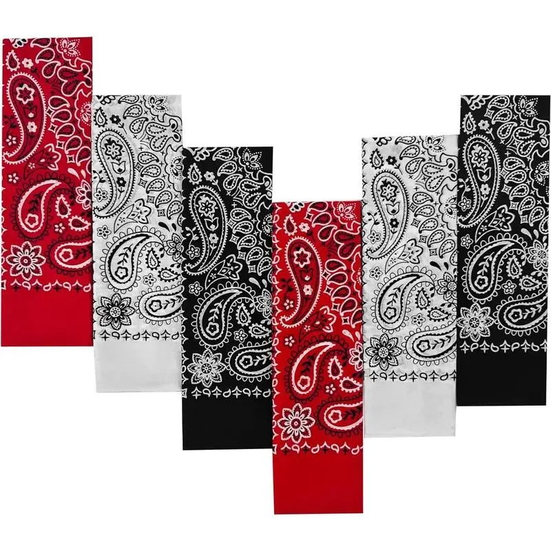 6 Pack Bandanas - Holiday Gifts for Men and Women