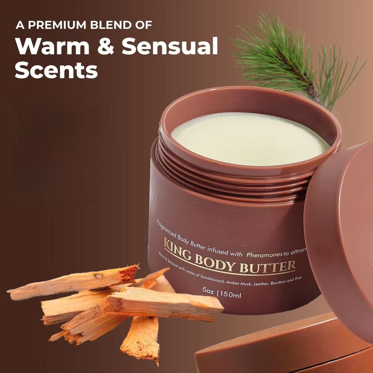 King Cologne Body Butter Deep Hydration & 24H Moisture | Luxury Skincare Must-Have for Glowing, Soft Skin | Perfect for Your Body Care & Self-Care Routine