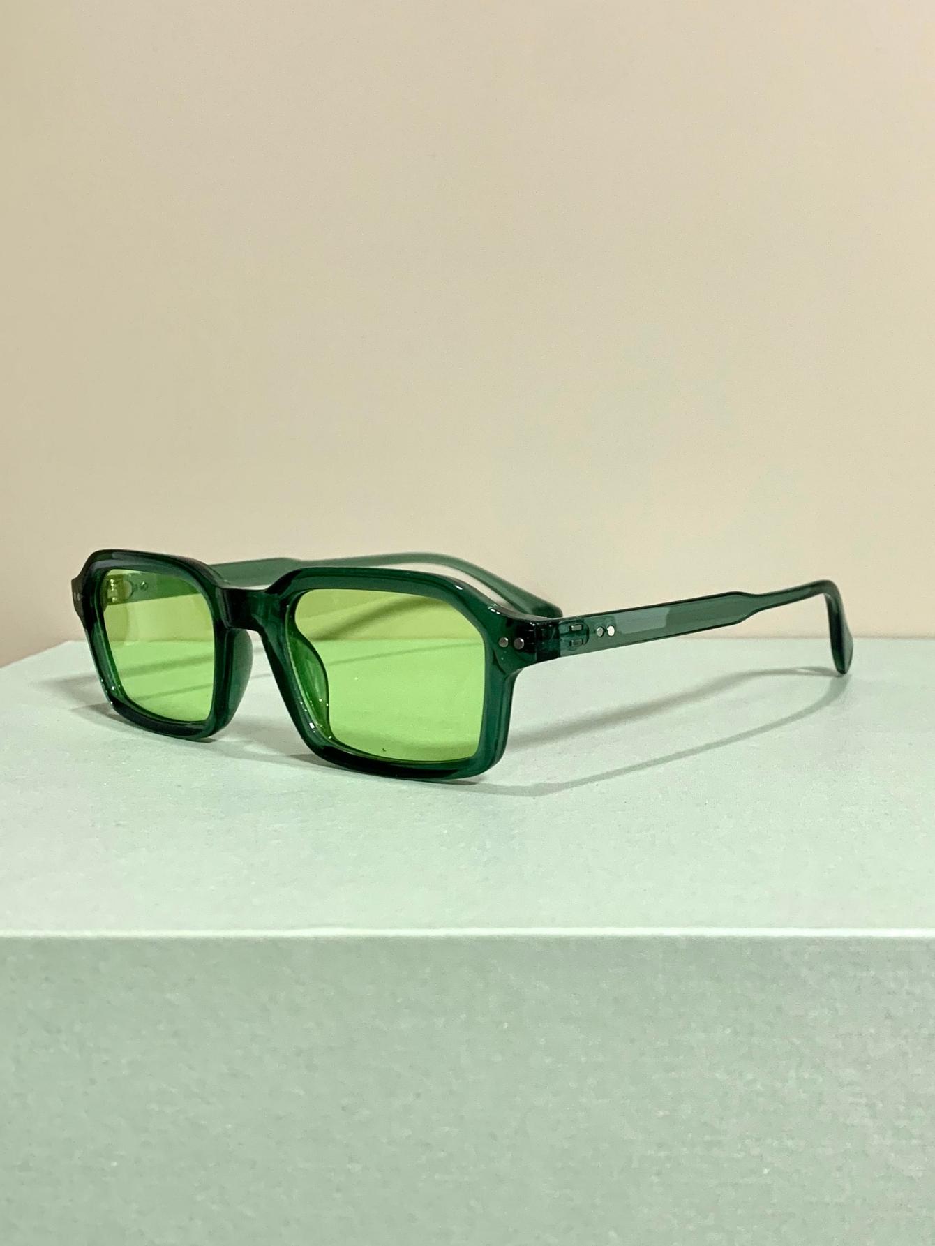 Small Frame Rectangular Glasses, Simple Fashion Trend Decorative Eyeglasses for Men and Women