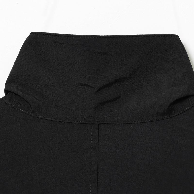 Ladies Winter Coats And Jackets Black Stand Collar Jacket Oversized Windbreaker Hidden Placket Streetwear Women's Casual Outerwear Casual Fitted Jacket