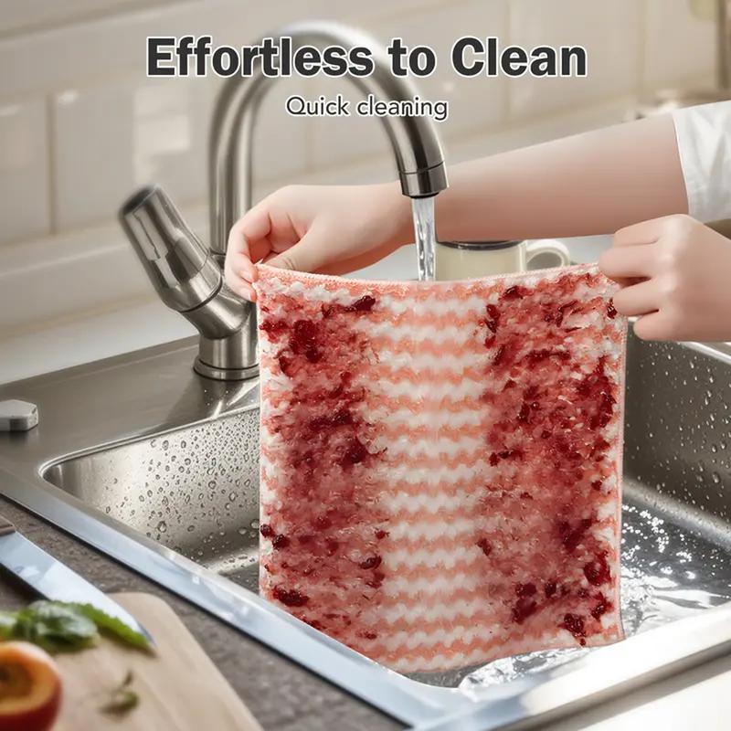 10 Counts Microfiber Cleaning Cloth Thickened,Reusable and Washable Towels,Super Soft Absorbent Dish Rags Cloths,Suitable for Cleaning kitchens,Sinks,Pots,Pans,Furniture,Random Color.