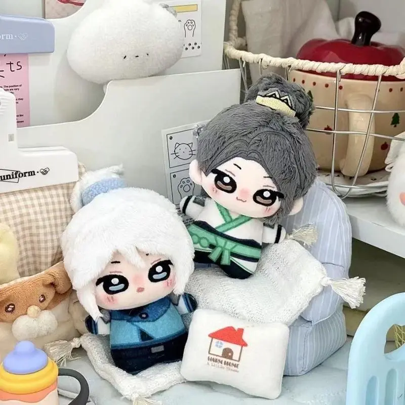 10cm Cute Cosplay VALORANT Jett and Hero Sage Plush Toys Anime Shooting Game Character Bag Keychain Decor Stuffed Plushie Doll