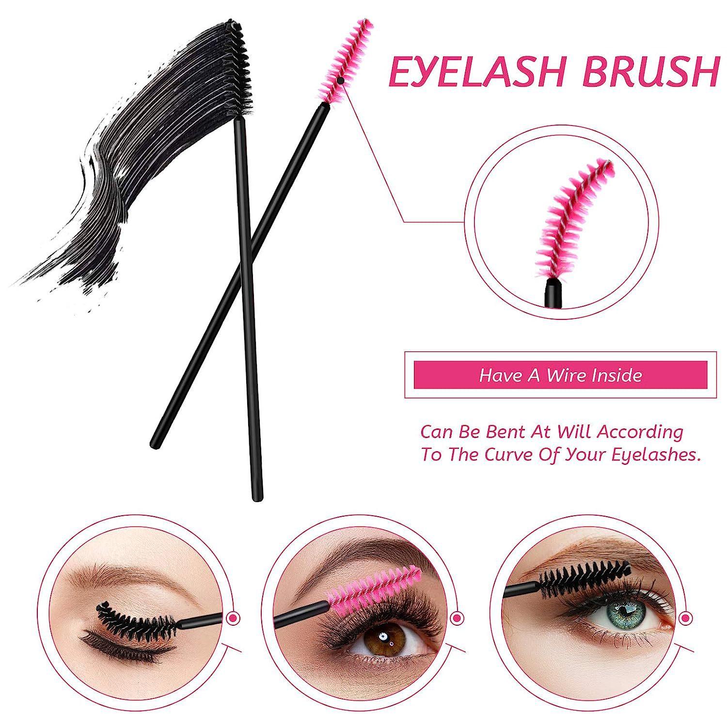 300-Piece Disposable Makeup Brush Set, Includes Eyelash Curler, Lip Brush, Eye Shadow Sponge, Travel-Friendly Storage Box Included