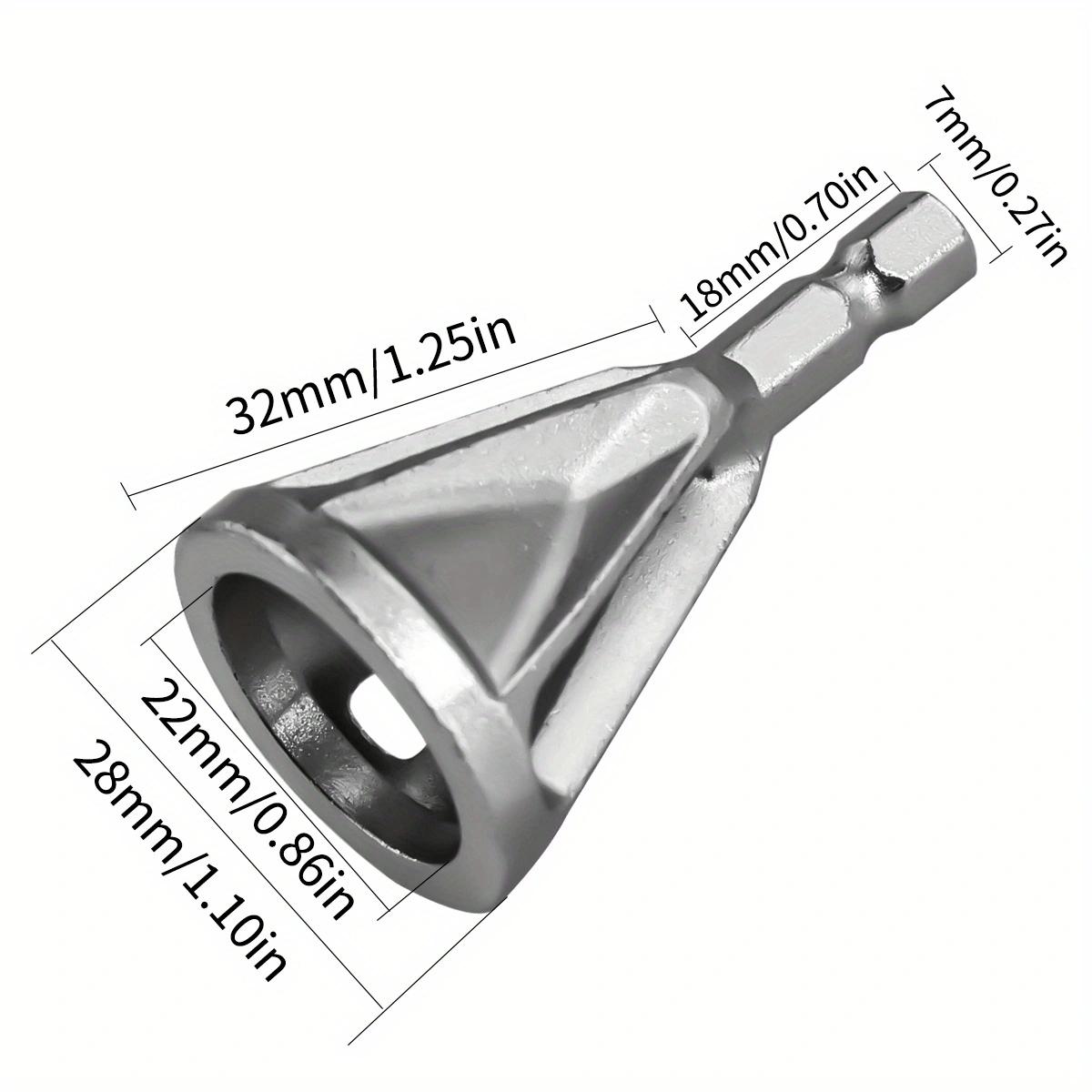 2pcs new chamfering tool, chuck bit tool, metal deburring external chamfering tool, grinding angle trimming, suitable for all kinds of chuck electric drilling tools.