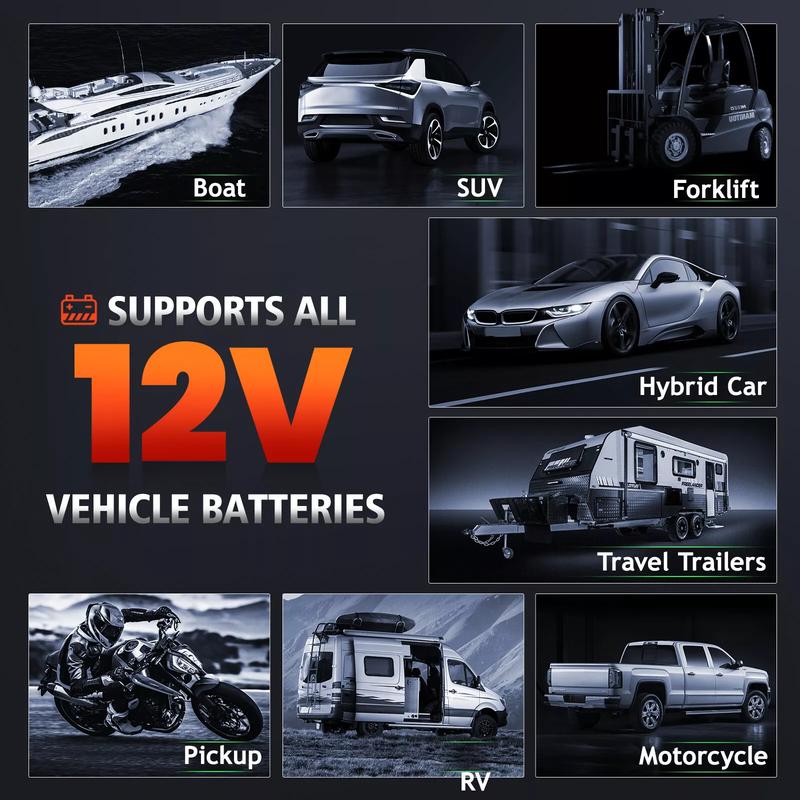 ANCEL BM200 12V Car Battery Tester, Automotive Battery Monitor Analyzer Bluetooth IP67 Waterproof, Auto Battery Diagnostic Cranking Charging Test Suit for 12V Battery, Car, Motorcycle, RV, Truck, Boat Vehicle