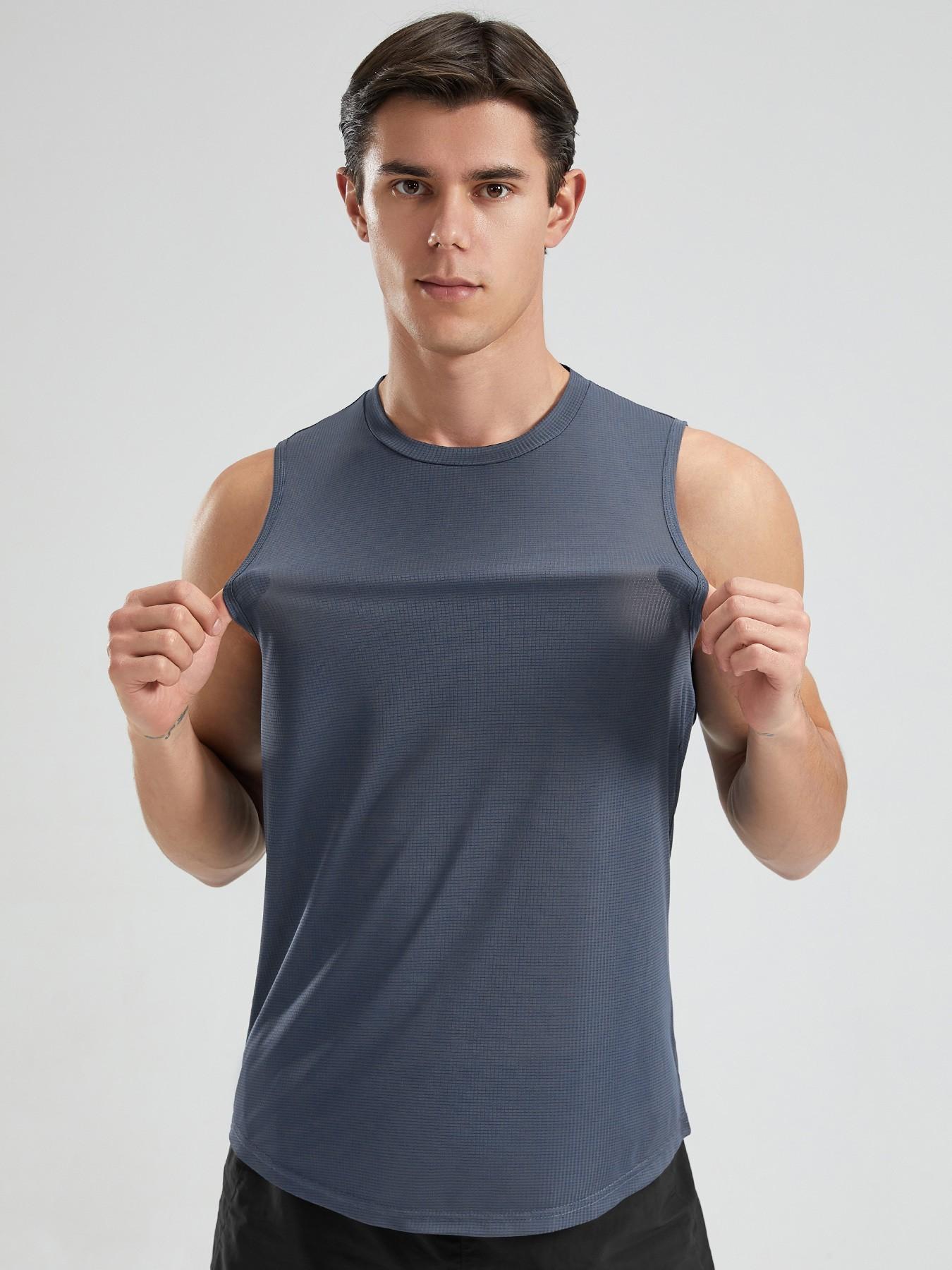 Men's Sporty Quick-Dry Breathable Top, Ideal for Fitness Running, Stylish Casual Wear, Lightweight Moisture-Wicking Tee