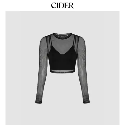 Cider Sheer Long Sleeve Top & Tank Top