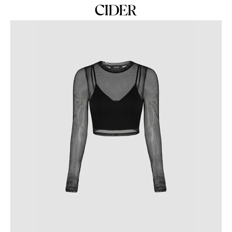 Cider Sheer Long Sleeve Top & Tank Top