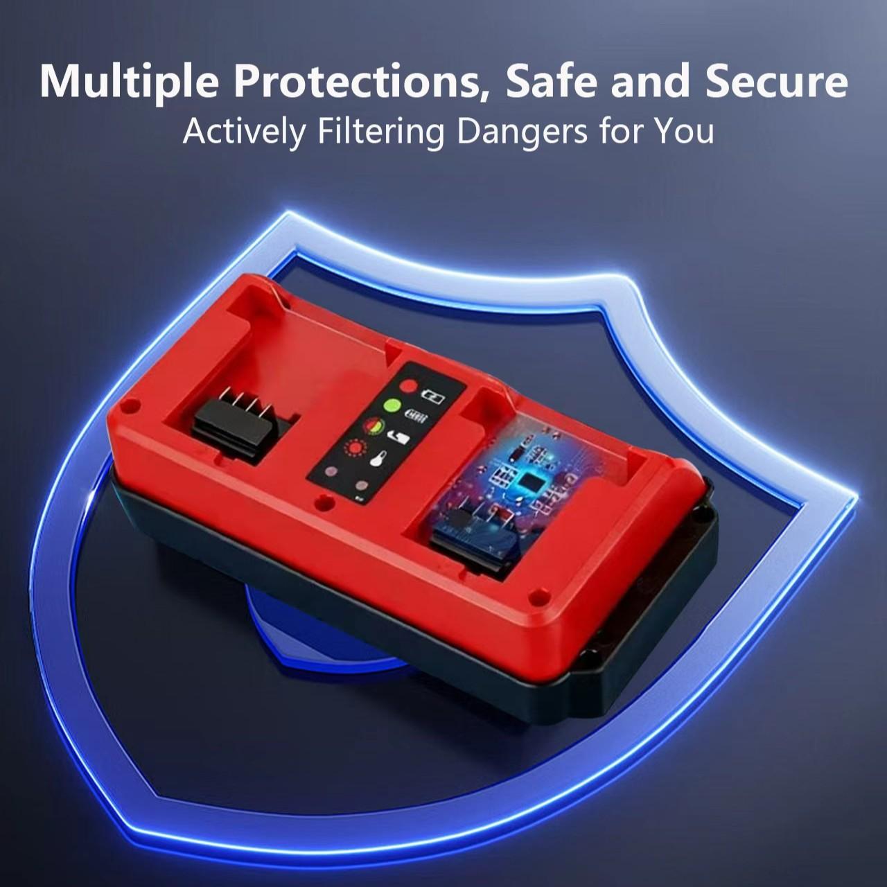 Ch07 Mwq Dual Fast Charger for Milwaukee Ml Electric Tools, 14.4-18v Li Battery, Lithium Batteries, Promotion, Quick Charging Solution