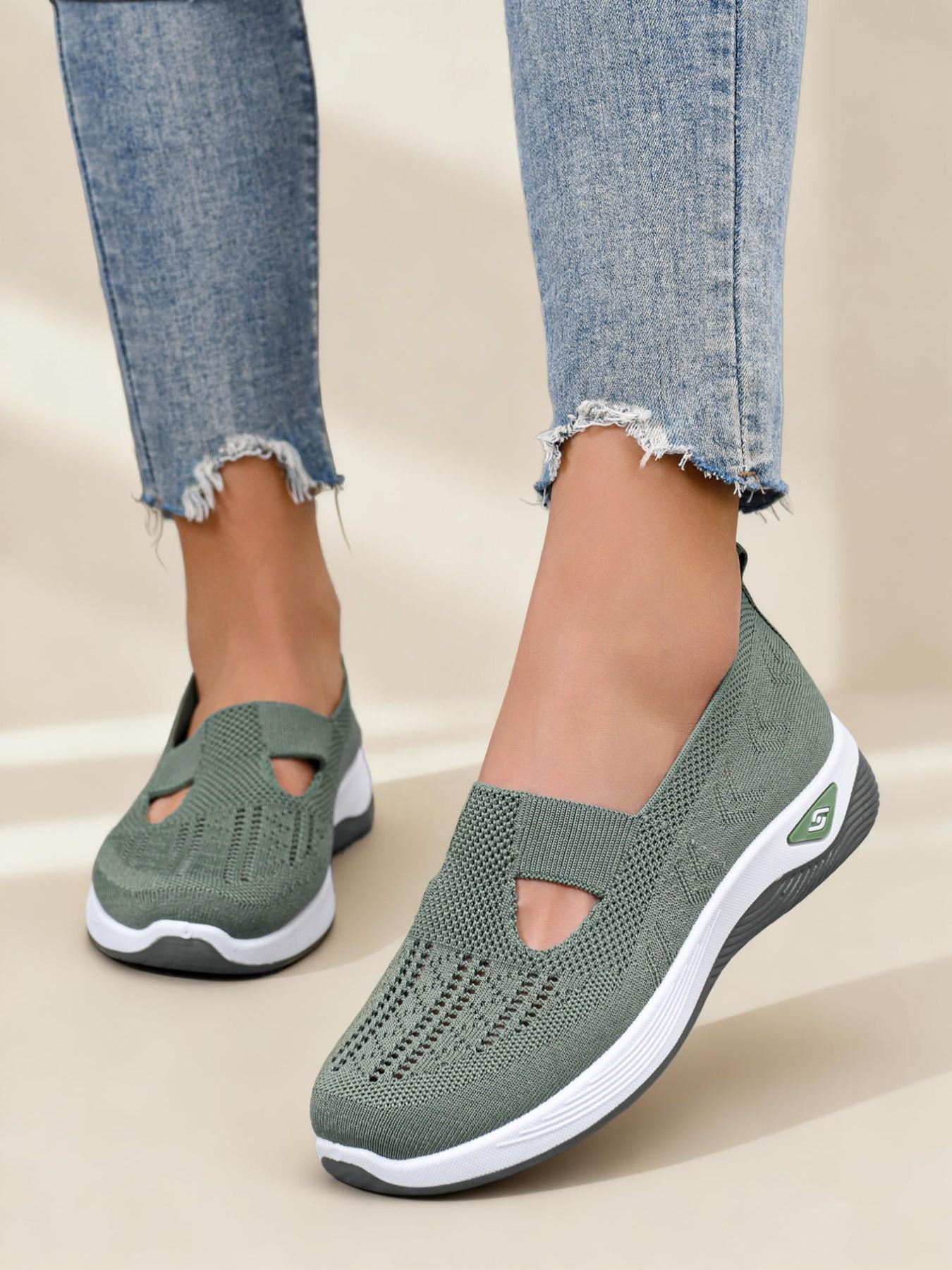 Women's Casual Sports Shoes, Comfortable Fashion Sneakers, Lightweight Soft Sole Mesh Shoes, Daily Outdoor Walking Shoes