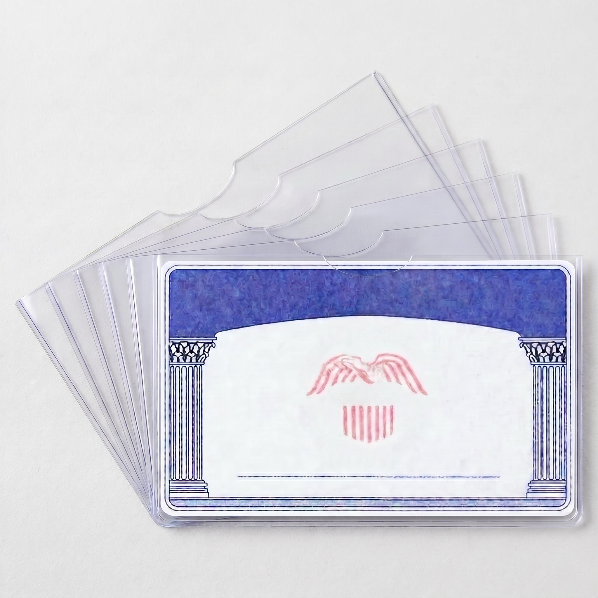 New Medicare Card Holder Protector Sleeves, Social Security Card Protector, 24 Mil Clear PVC Water Resistant Plastic Sleeves for New Medicare/Social Security/Business/ID/Credit Cards,CHRISTMAS GIFTS-YY0