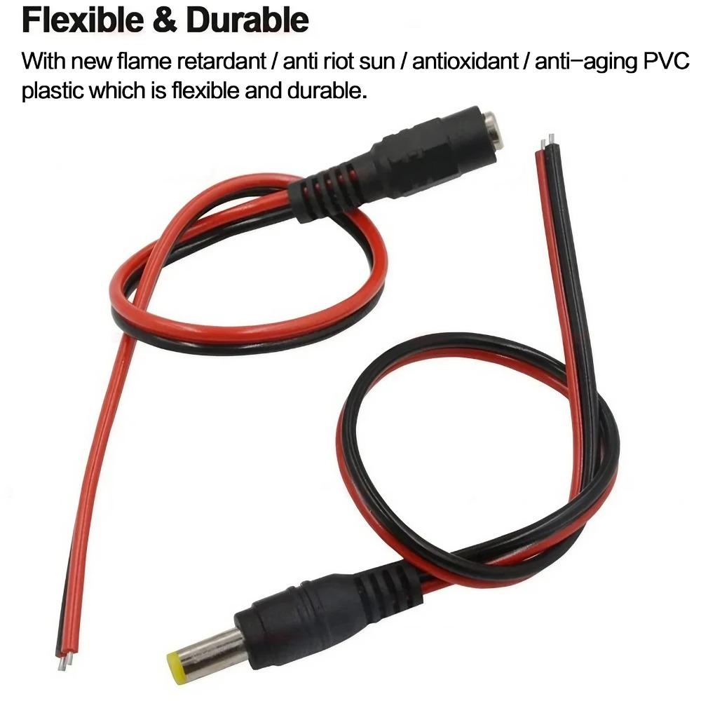 5.5x2.1mm Dc power plug 7 jack connector Kit, Cables & Adapters for LEd Strips, Cctv security cameras, diy electronics, cctv installation, electrical wiring, universal Power Supply Connectors
