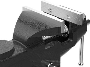 Universal Table Vise 3 Inch, 360 ° Swivel Base Bench Clamp Home Vise Clamp-On Vise Repair Tool Portable Work Bench Vise for Woodworking, Cutting Conduit, Drilling, Metalworking - Blue Heavy Duty Hardware