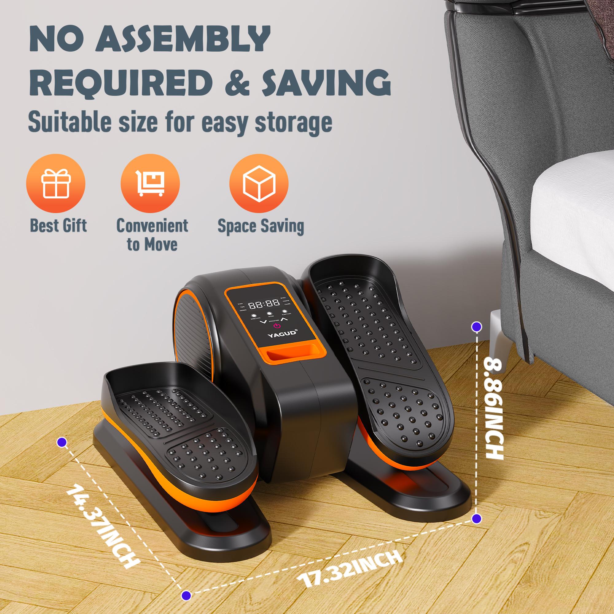 Under Desk Elliptical Machine, Electric Ellipse Leg Exerciser for Adult, Quiet & Portable Electric Seated Pedal Exerciser with Remote Control & 12 Adjustable Speeds