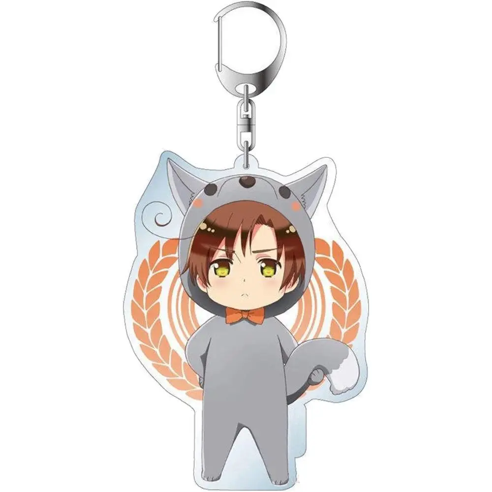 Guo Xiao Luo Anime Peripheral Store Hetalia:The World Twinkle Kigurumi Ver Acrylic Keychain Pendant Ornamen Fans Gifts About 6cm