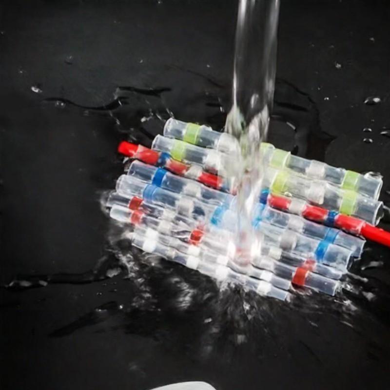 300pcs Solder Seal Wire Connectors, Haisstronica Waterproof Heat Shrink Butt Connectors, Self Solder for Marine, Aircraft, Boat, Truck, Stereo, Joint