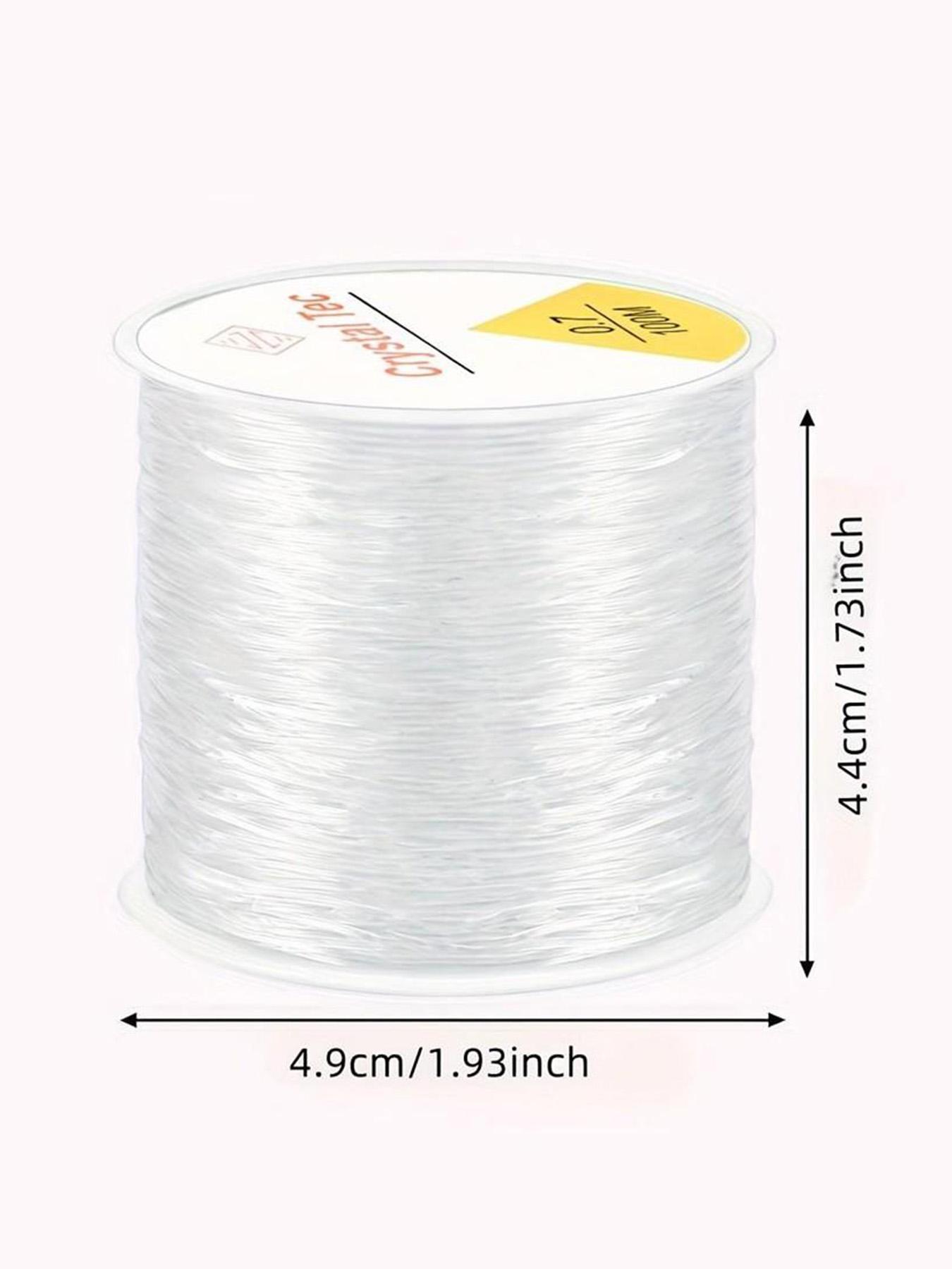 0.7mm/100m Transparent Plastic Elastic Rope, Stretchy Bracelet Crystal String, Ideal for Beading and Jewelry Making Gifts