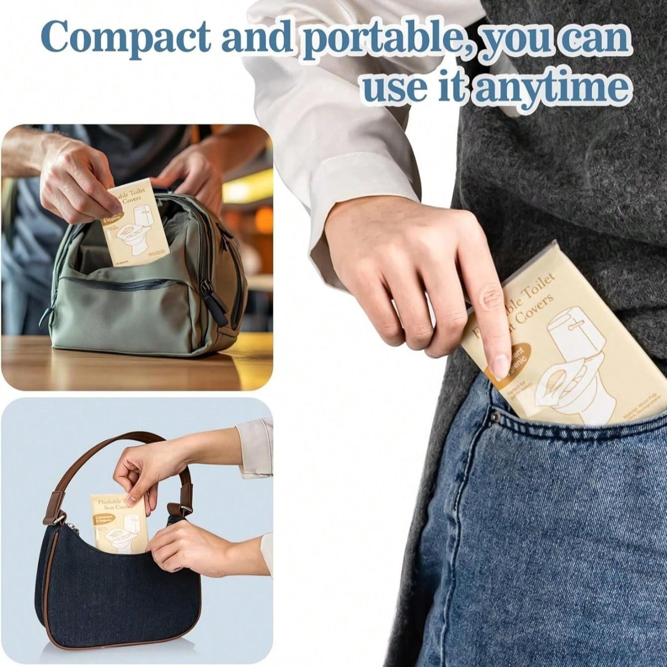 Disposable Water-Soluble Portable Toilet Seat Stickers, Travel Business Toilet Pad, Bathroom Accessories, Camping Gear, Fall Decor