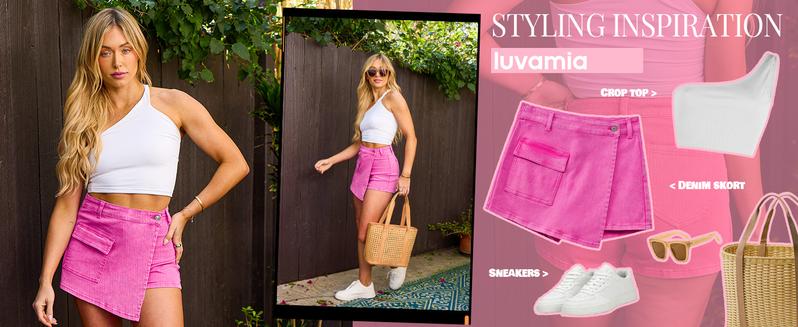 Luvamia Denim Skorts for Women Cargo Faux Wrap Jean Skort Skirts Stretchy High Waisted Skirt Shorts Country Concert Wear Womenswear Luvamia Denim Skorts for Women Cargo Faux Wrap Jean Skort Skirts Stretchy High Waisted Skirt Shorts Country Concert Wear Womenswear