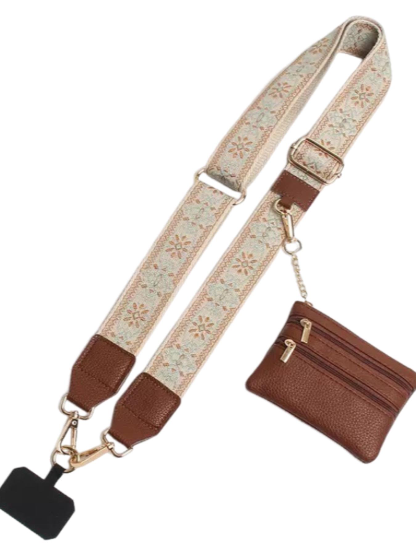 Retro ethnic pattern, adjustable, can be used as mobile phone straps, bag straps, crossbody model mobile phone straps with wallet, bag straps, zipper bags, crossbody straps with wallets, Mother's Day gifts, birthday gifts, Versatile Strap