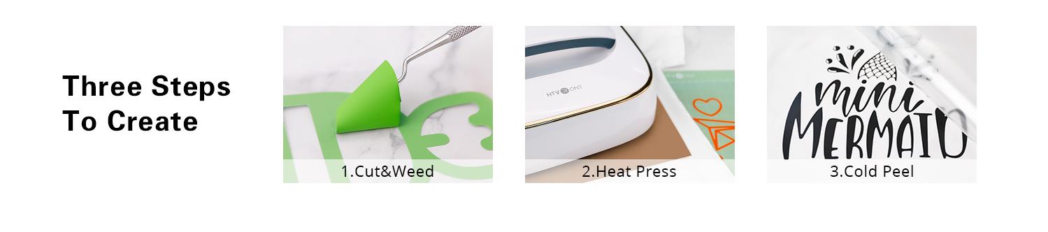 HTVRONT Heat Transfer Vinyl Bundle - 12"x10" 36 Packs（25 Colors）-with Standard Grip Cutting Mat*1 Pack ,Tweezer*1 -Iron On Vinyl