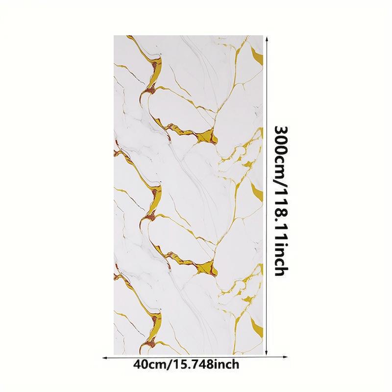 Marble Decorative Panel, Self-Adhesive Marble Pattern Wallpaper, Fireproof Waterproof Wall Material, Realistic Marble Look, Living Room Use, Wall Panels Roll