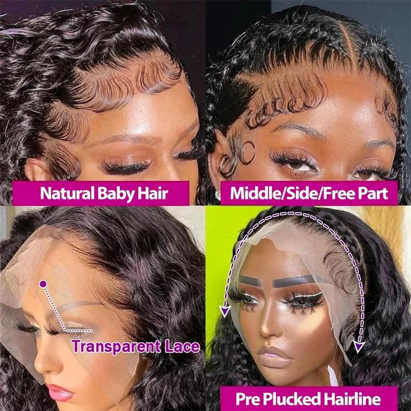 Bling Hiar 30 32 Inch Deep Wave Water wave Frontal Wigs hd lace wig 13x6 human hair Curly Wig For Women choice Pre Plucked #NovaTopFinds