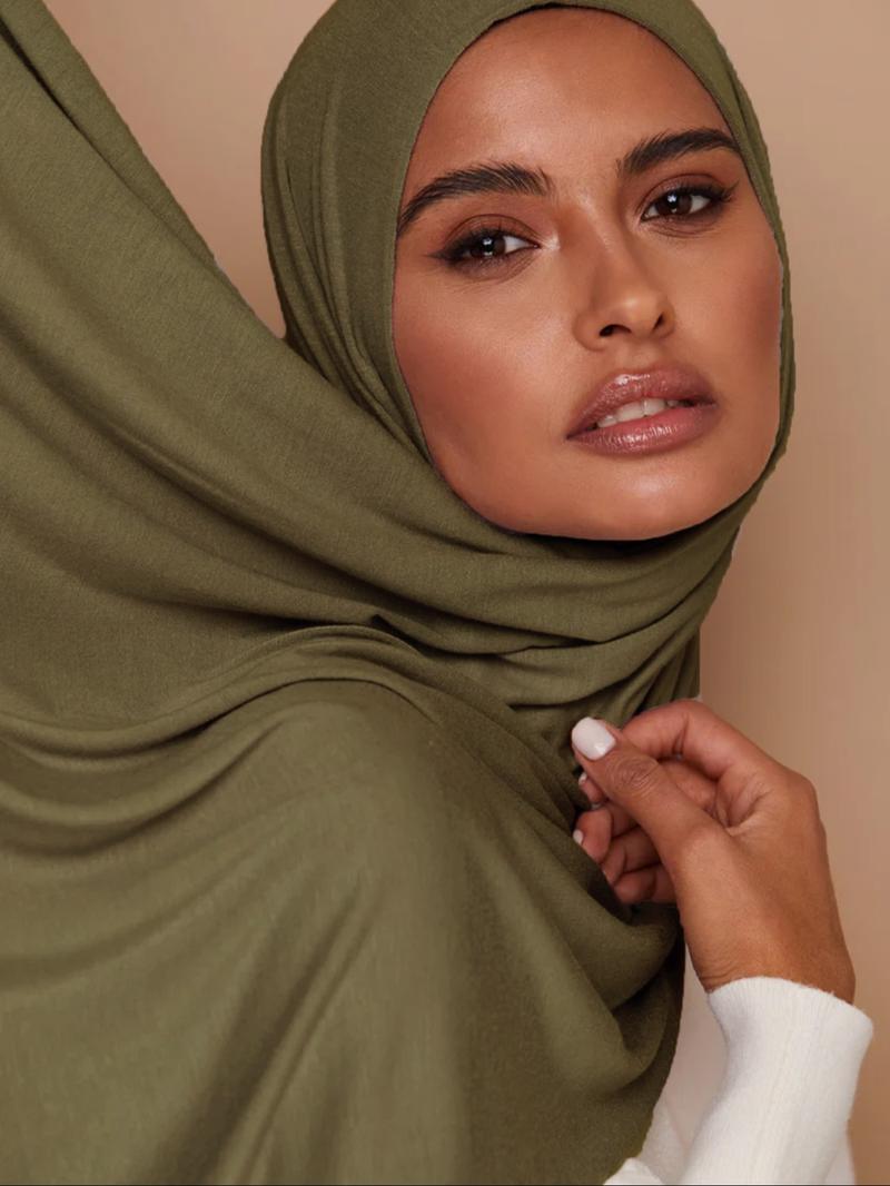 Women's Solid Color Khimar, Modest Casual Soft Comfortable Hijab for Daily Wear, Women's Islamic Clothing for All Seasons, Modesty