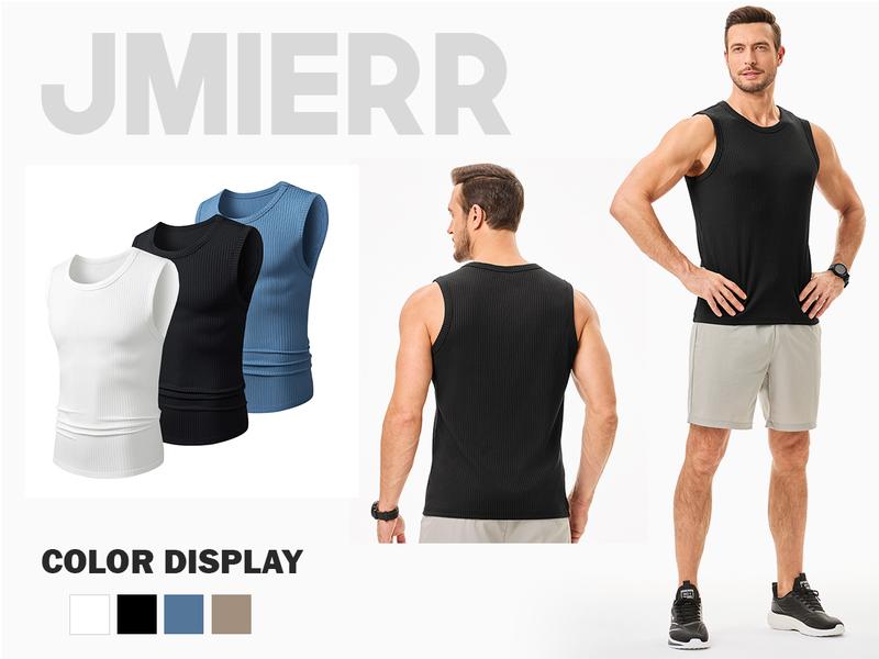 JMIERR Sleeveless Tank Top Men's Summer Sports Clothing Workout Sports Muscle Shirt