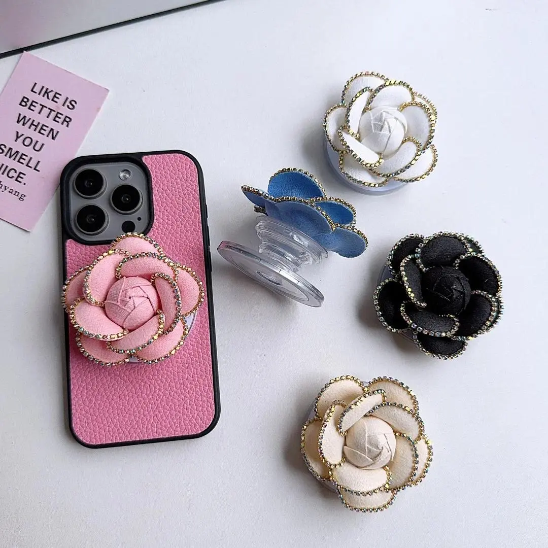 Luxury 3D Diamond flower Magnetic suction bracket Phone Holder for IPhone Samsung Support Socket Pocket Grip Tok Stand Bracket