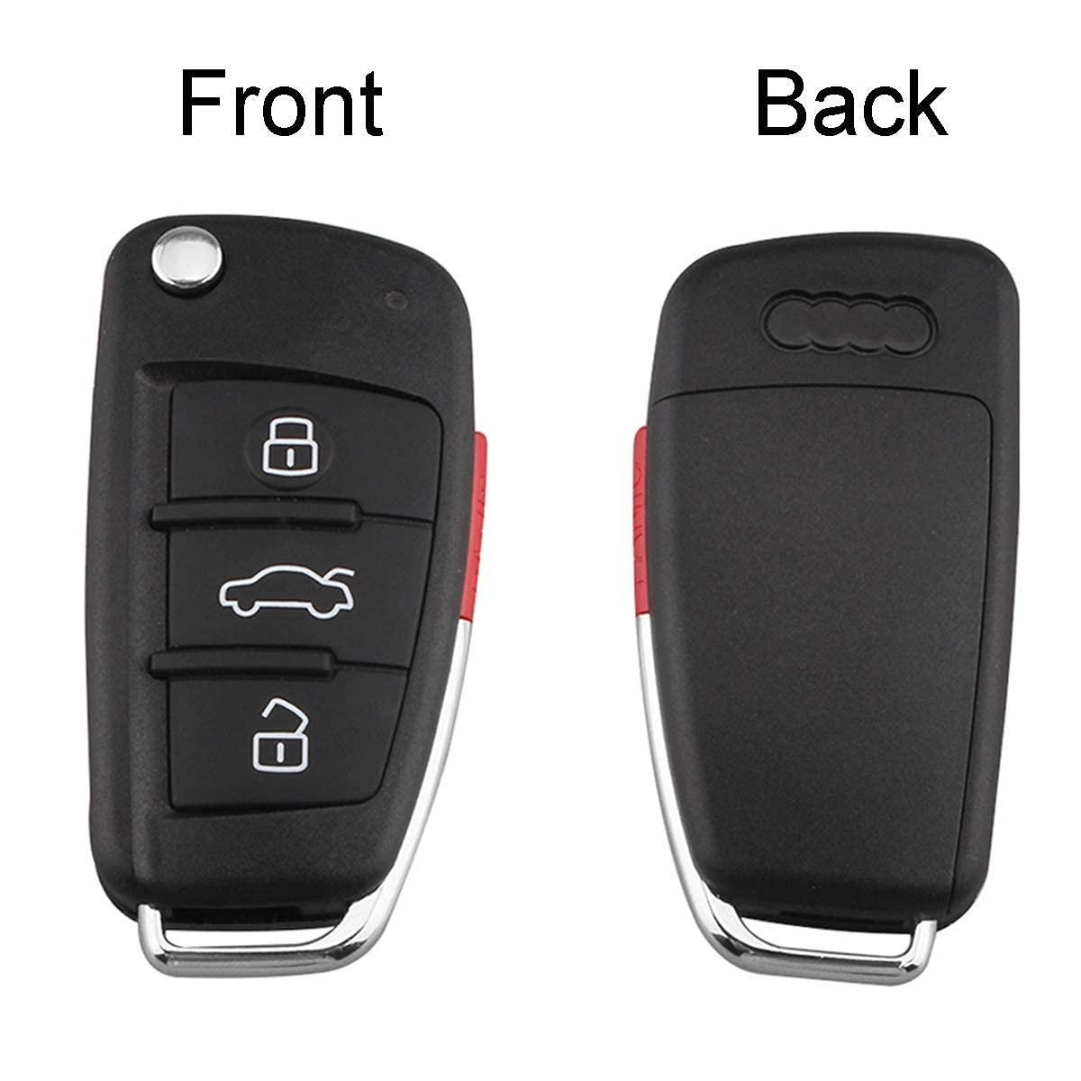 Audi Keyless Entry Remote Control Replacement, Compatible with Audi Models A3/a4/a6/a8/tt/q7/s6, No Chip Included, 4-Button Design