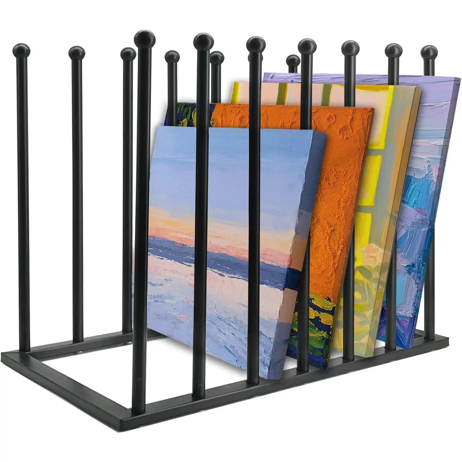 Art Storage Rack, Art Drying Rack, Art Canvas Organizer, Paint Display Rack Metal Easel Display Stands for Canvas Boards, Panels, Prints, Frames, Artworks, Gallery