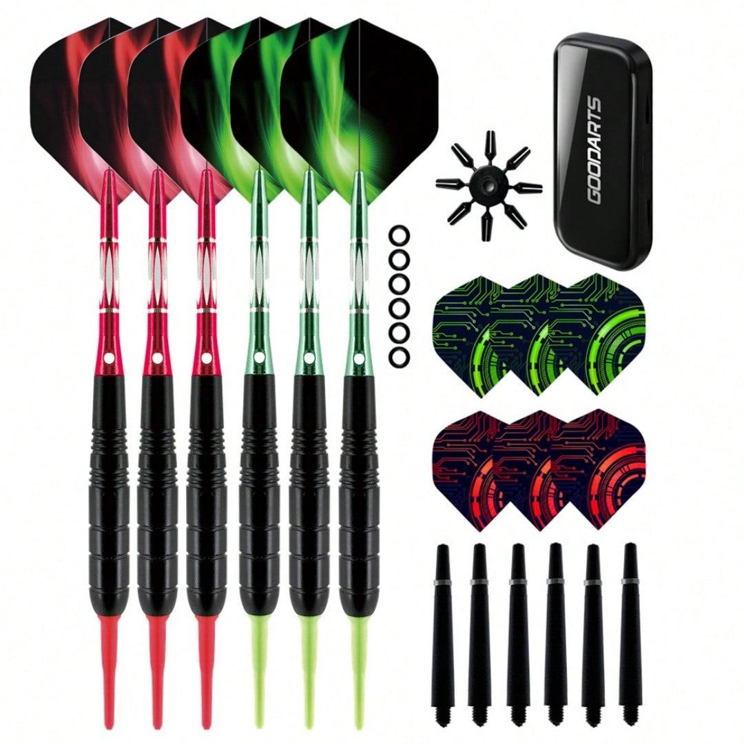 Assorted Color Combo Soft Tip Darts Set – 3 Variants (Blue-Purple, Red-Blue, Red-Green) with Full Accessories Darts Tips
