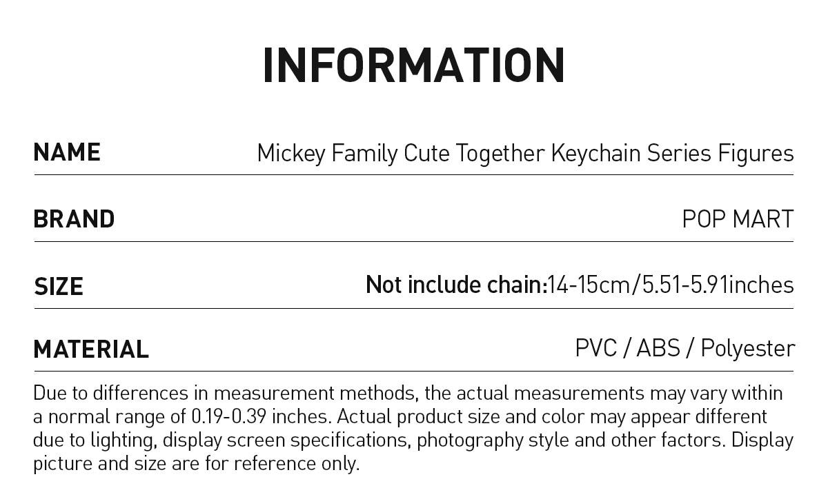 POP MART Mickey Family Cute Together Keychain Series Figures Blind Box, Collectible Toys POP MART Mickey Family Cute Together Keychain Series Figures Blind Box, Collectible Toys