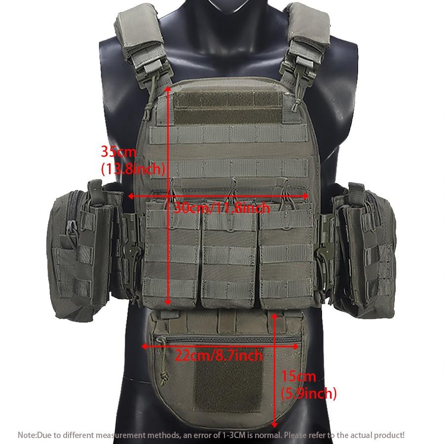 Modular Multi-Functional Tactical Lightweight Vest with Molle Expansion System, Quick Release Clips for Easy Wear, Adjustable Straps for Various Body Types