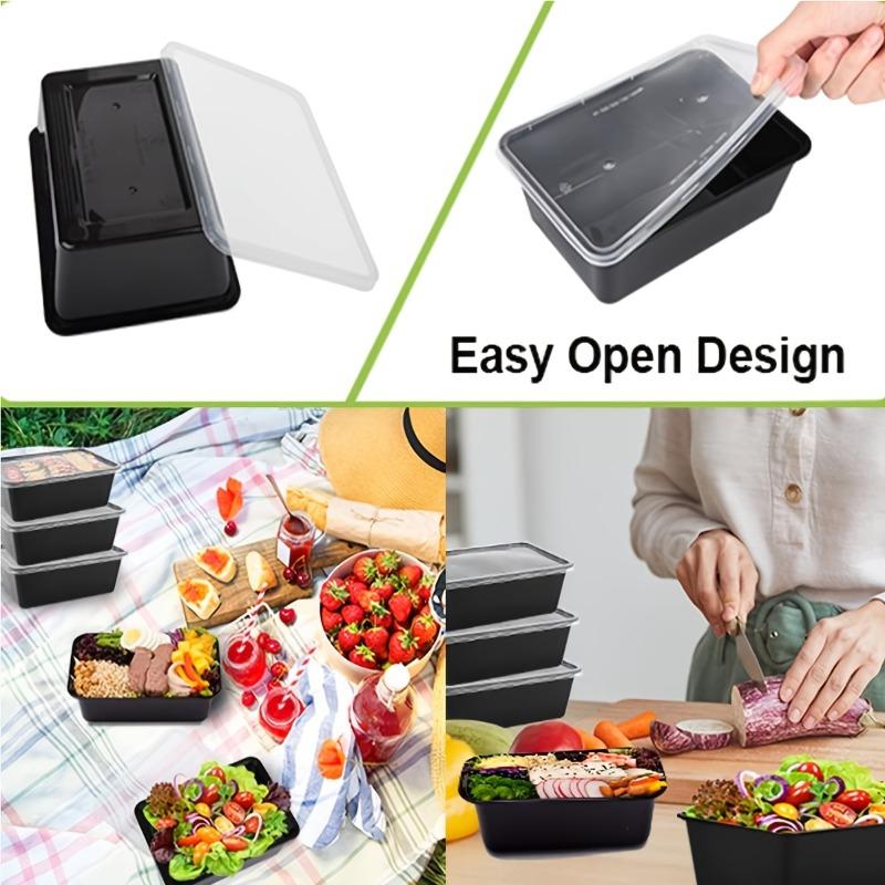 20/50pcs Leak-Proof Meal Prep Storage Box with Lid, 500ML Food-Grade Plastic, Stackable, Ideal for Healthy Outing Crisper