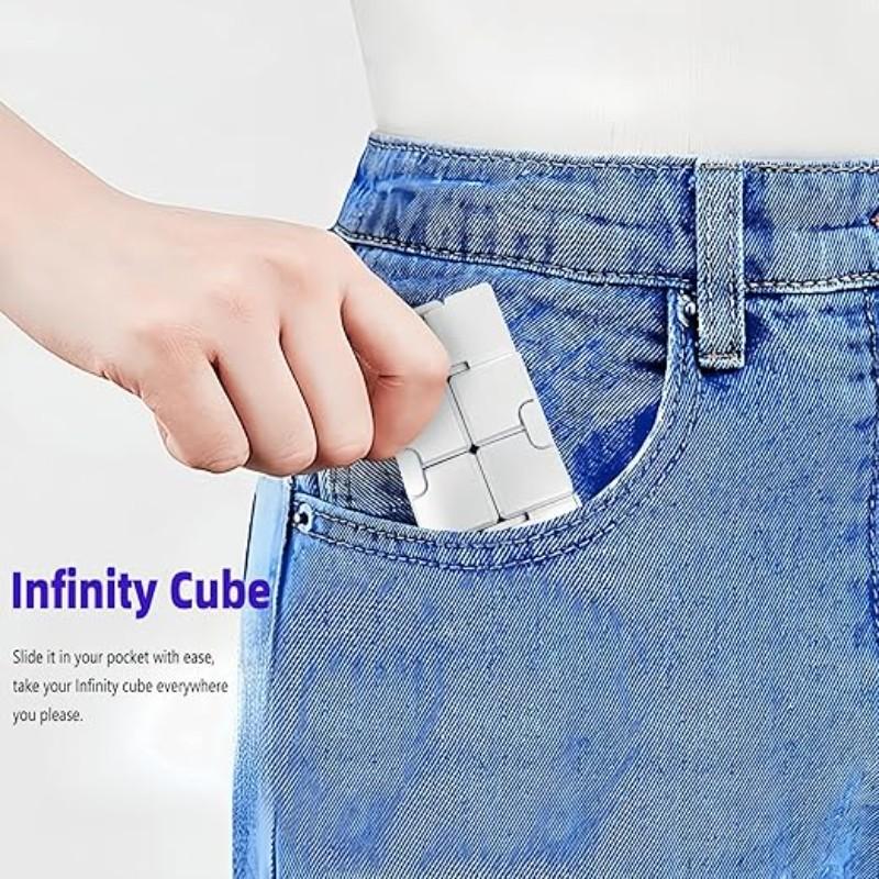 Aluminum Alloy Stress Relief Cube, Anti-Scratch Smooth Rotation, Unisex Finger Pressure Relief Toy, Office Desk Decor, Ideal Gift