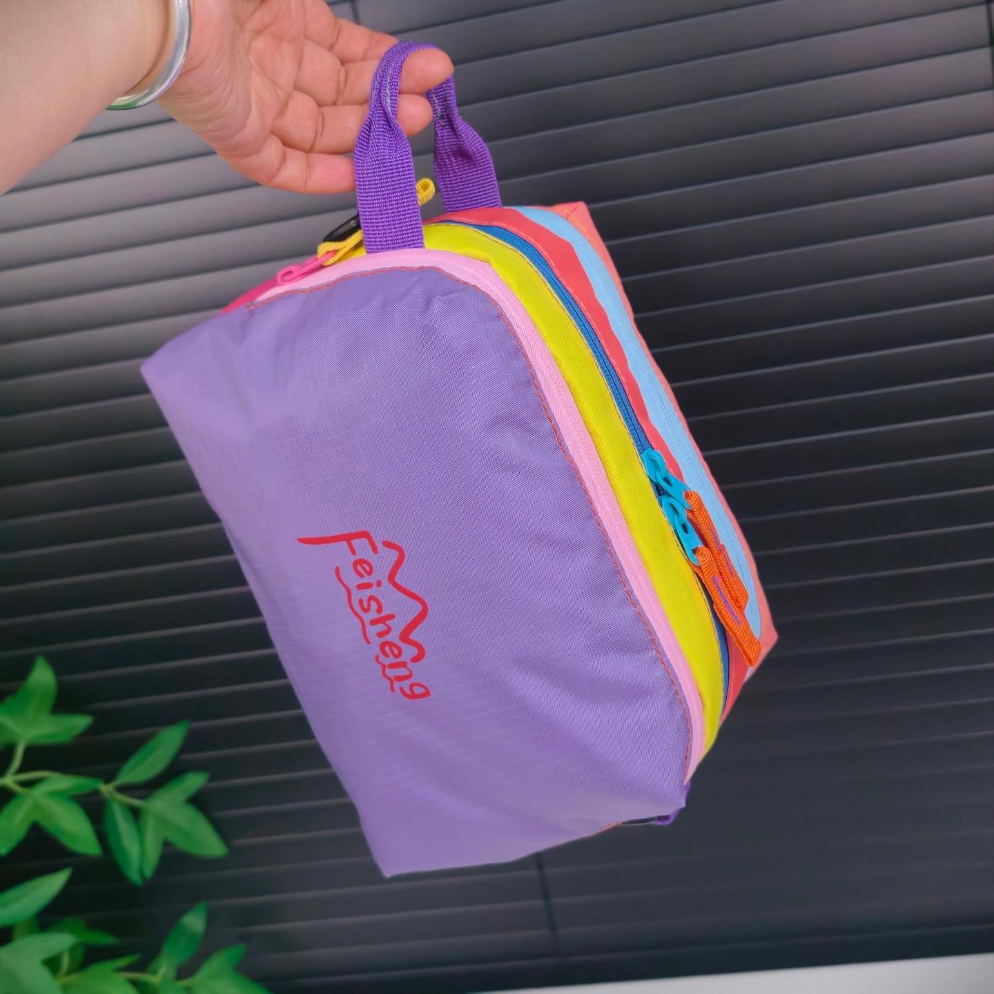 Dopamine Storage Bag, Multi-Layer Partition Crossbody Bag, Travel Makeup Organizer, Colorful Shoulder Bag, All-In-One Essentials Pack