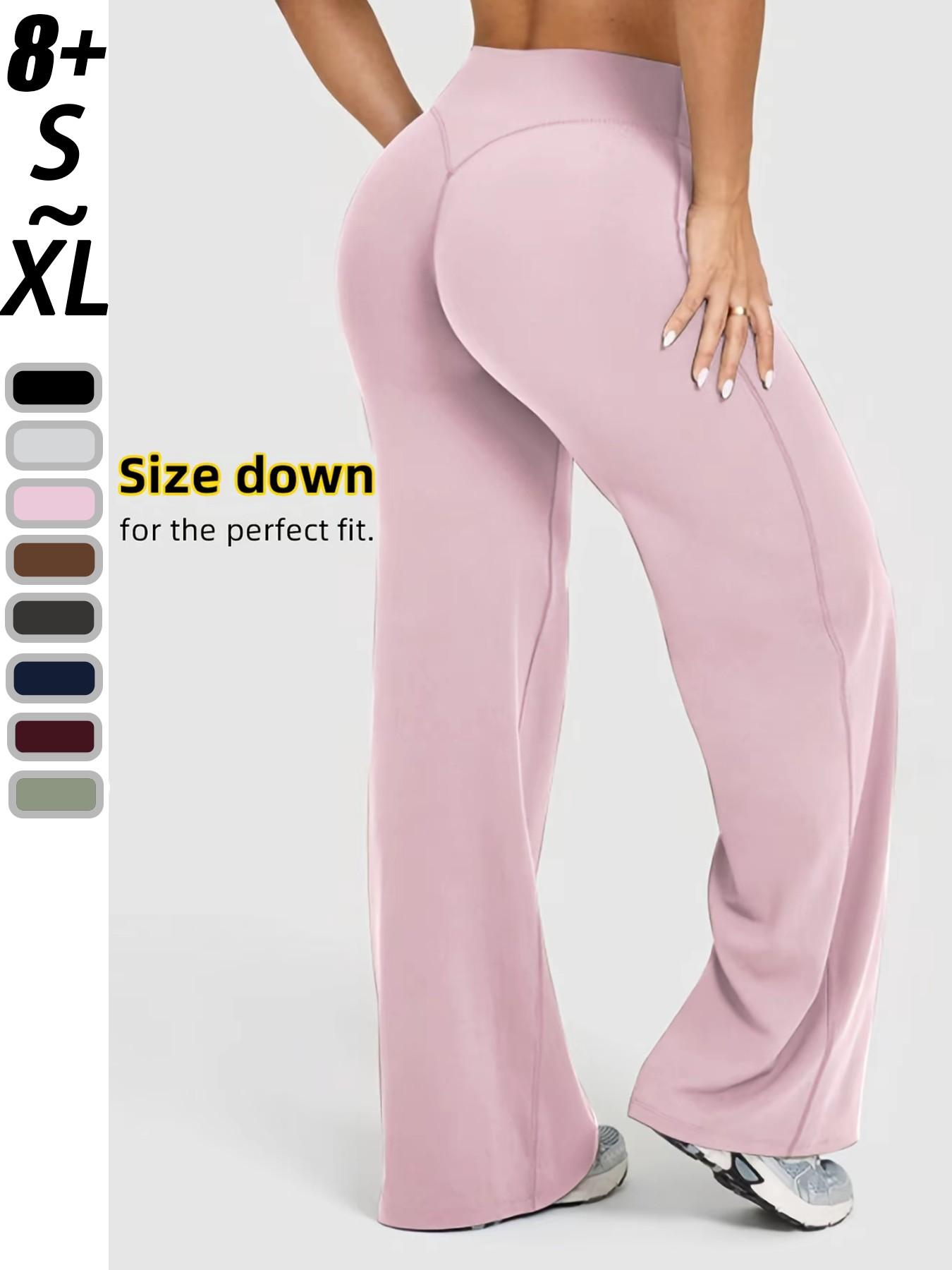 High Waist Sporty Yoga Pants, Fitted Plain Design, Comfortable Workout Apparel, Ideal for Outdoor Activities, All-Season Wear, Fitness Bottoms
