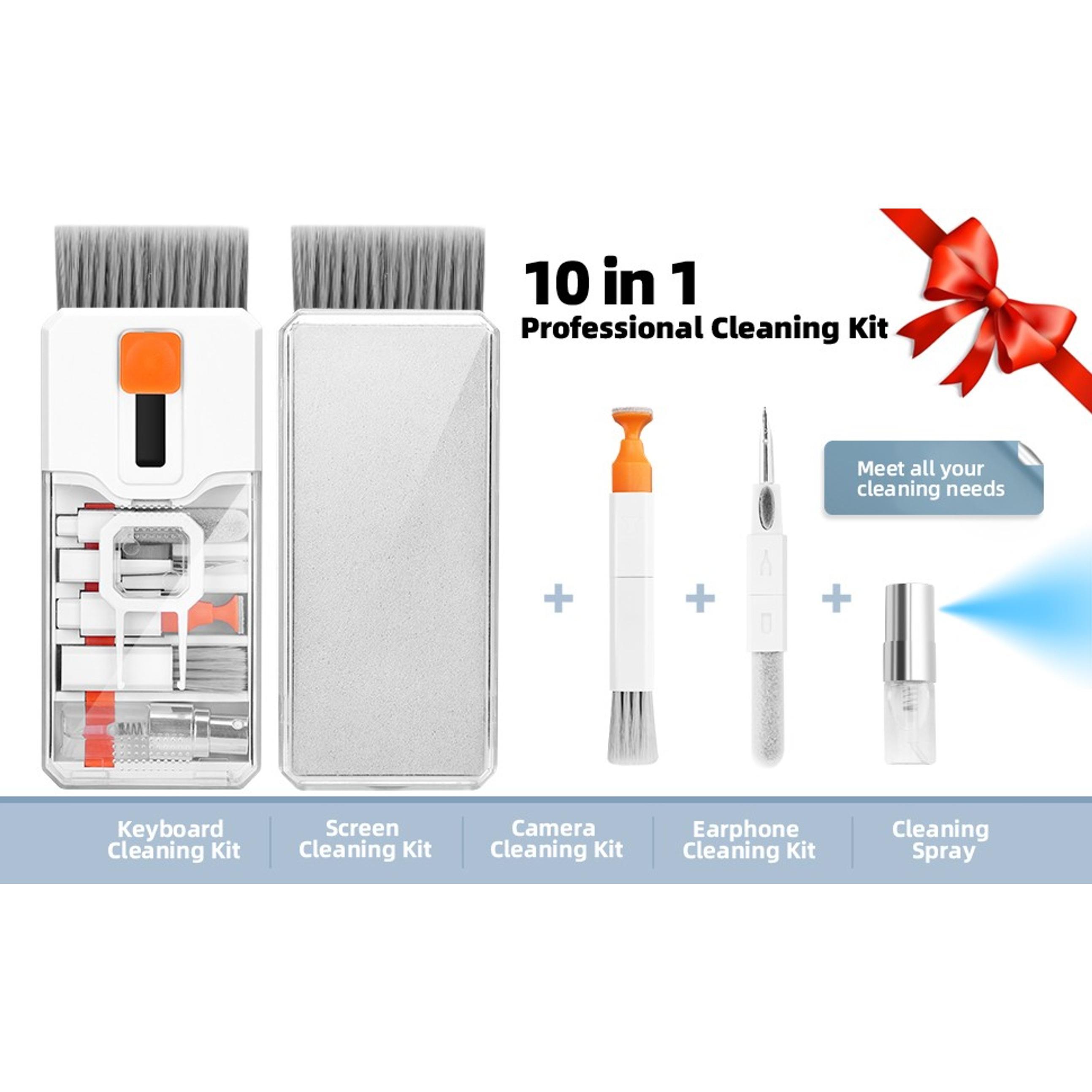 Keyboard Cleaning Kit Laptop Cleaner, All-in-1 Computer Screen Cleaning Brush Tool, Multi-Function PC Accessories Electronic Cleaner Kit Spray for iPhone iPad Macbook Earbud Camera Monitor with Patent