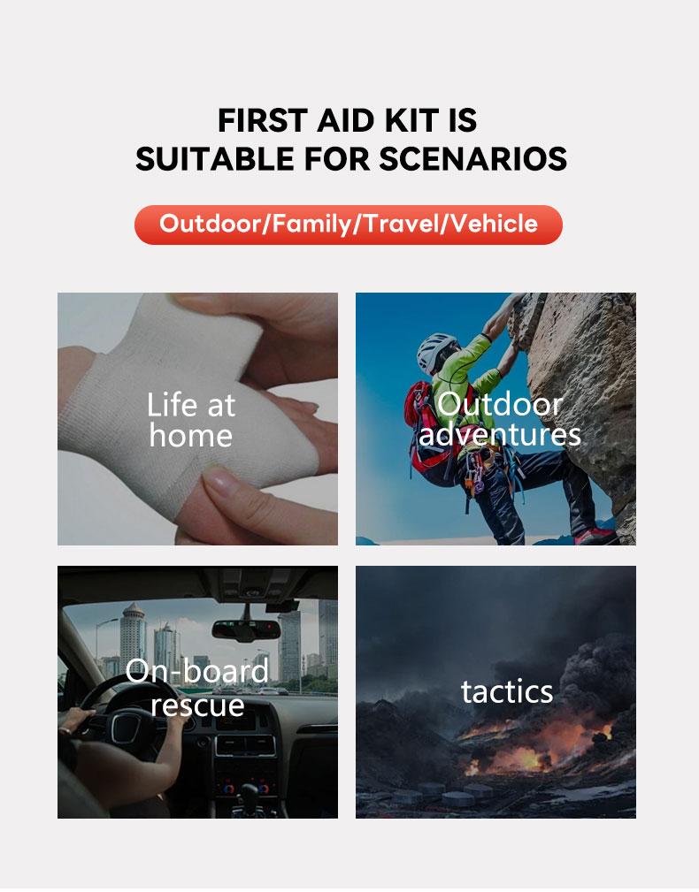 Jumahe Springtok Outdoor First Aid Kit,Tactical Molle Medical Pouch,Survival Emergency Waist Pack,Outdoor Hunting Accessories Bag,Portable Bag for Hunting,Hiking,Camping,Includes Emergency Supplies and Accessories for Multi-purpose Use