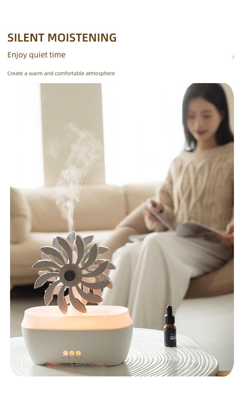 Aromatherapy Machine Desktop Essential Oil Diffuser with Remote Control, Water Drop Humidifier, Large Fog Feature, Three Speed Timing Aromatic