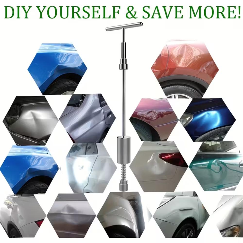 77pcs Paintless Dent Removal Kit with T-bar Dent Puller, Body Repair Dent Removal Tools,Professional Paintless Dent Repair Kit , Dent Puller For Cars,Comprehensive Car Dent Repair Kit